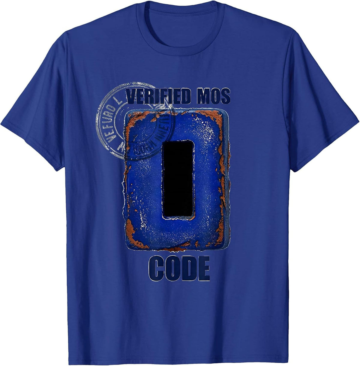 Verified MOS Code Vintage Military Veteran Branch Pride T-Shirt - Royal Blue