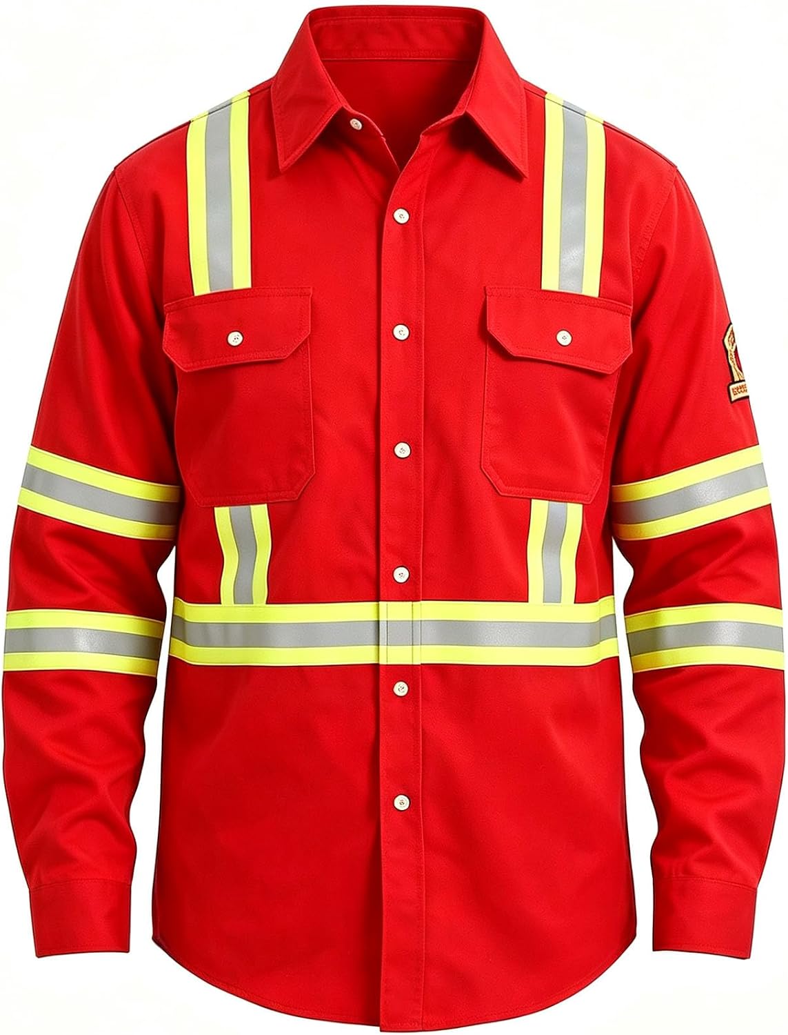 FR Shirts for Men, Long Sleeve, CAT2 - Red