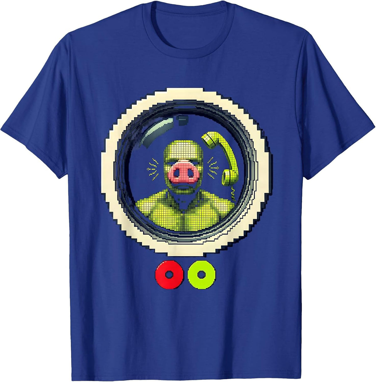 John Pork Pixel Art Funny Gen Z Brainrot Meme T-Shirt - Royal Blue