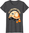 Women's I'm a Shelloween Tortoise Funny Halloween Costume T-Shirt - Dark Heather Grey