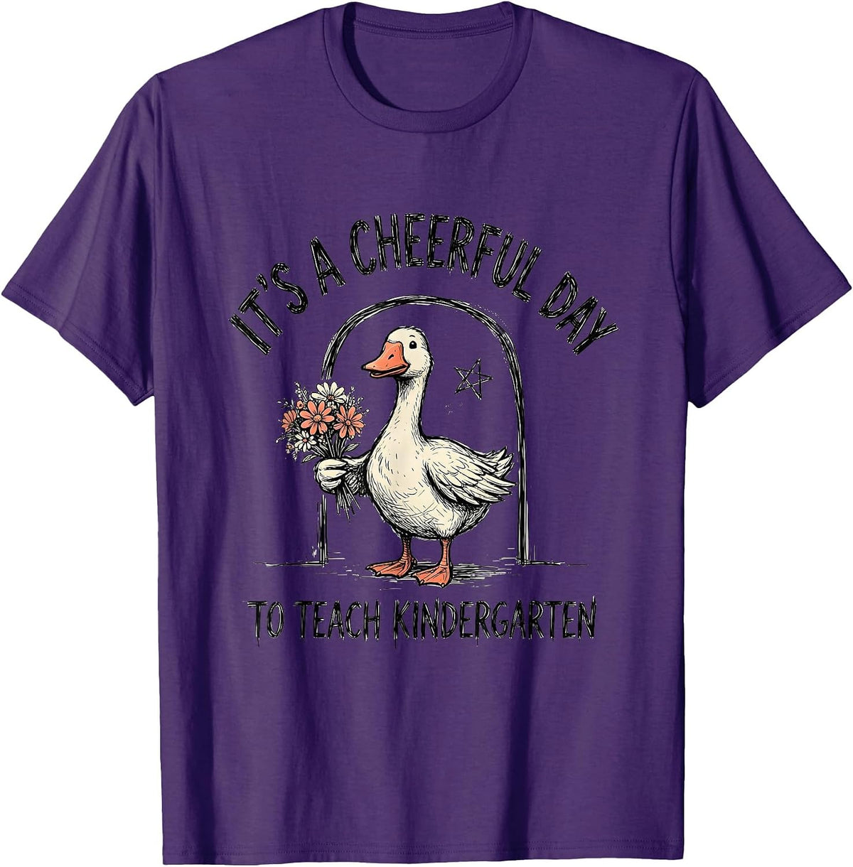 Men's It's A Cheerful Day To Teach Kindergarten Teacher T-Shirt - Purple