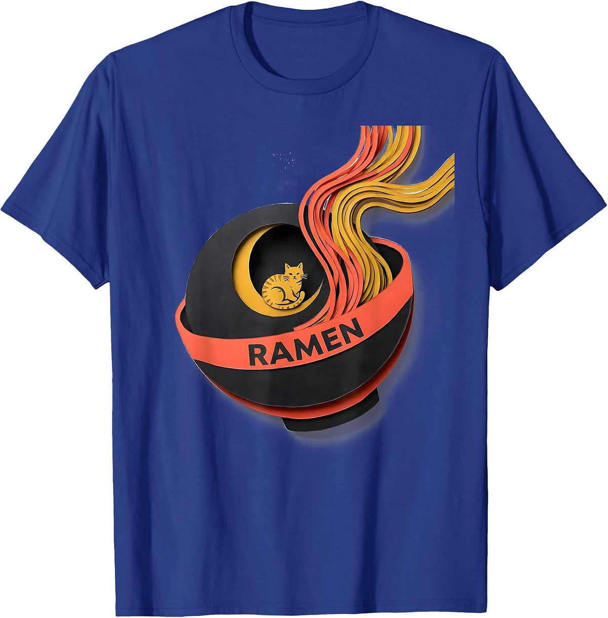 RAMEN Kawaii Anime Cat Funny Japanese Noodle Lover Gift T-Shirt - Royal Blue