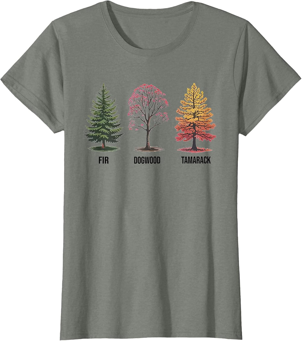 Fir Dogwood Tamarack T-Shirt - Olive Heather