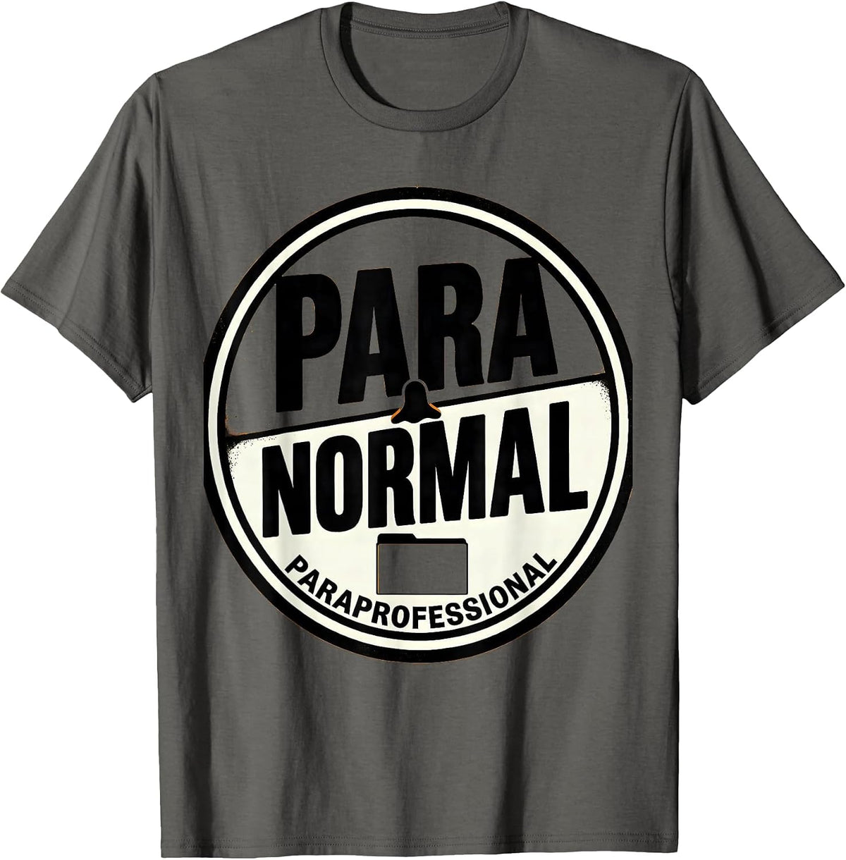 Men's Para Normal Paraprofessional Ghost Halloween Para Aide T-Shirt - Asphalt Grey