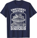 Emotional Support Dinosaur Funny Bearded Dragon Lizard T-Shirt - Navy Blue