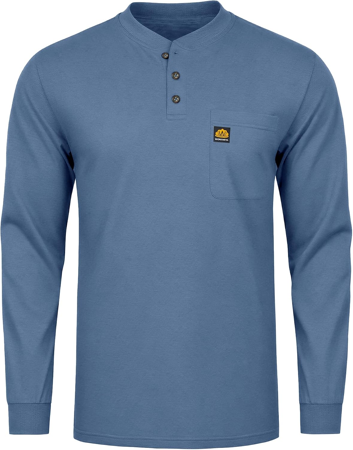 FR Shirts for Men 5.5 oz Flame Resistant Long Sleeve Shirt for Welding CAT2 - Light Blue1