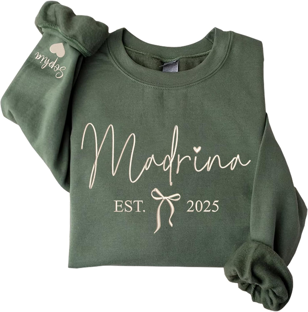 Personalized Embroidered Godmother Sweatshirt, Custom Godmother Shirt Hoddie for Women, Gifts for Madrina - Madrina