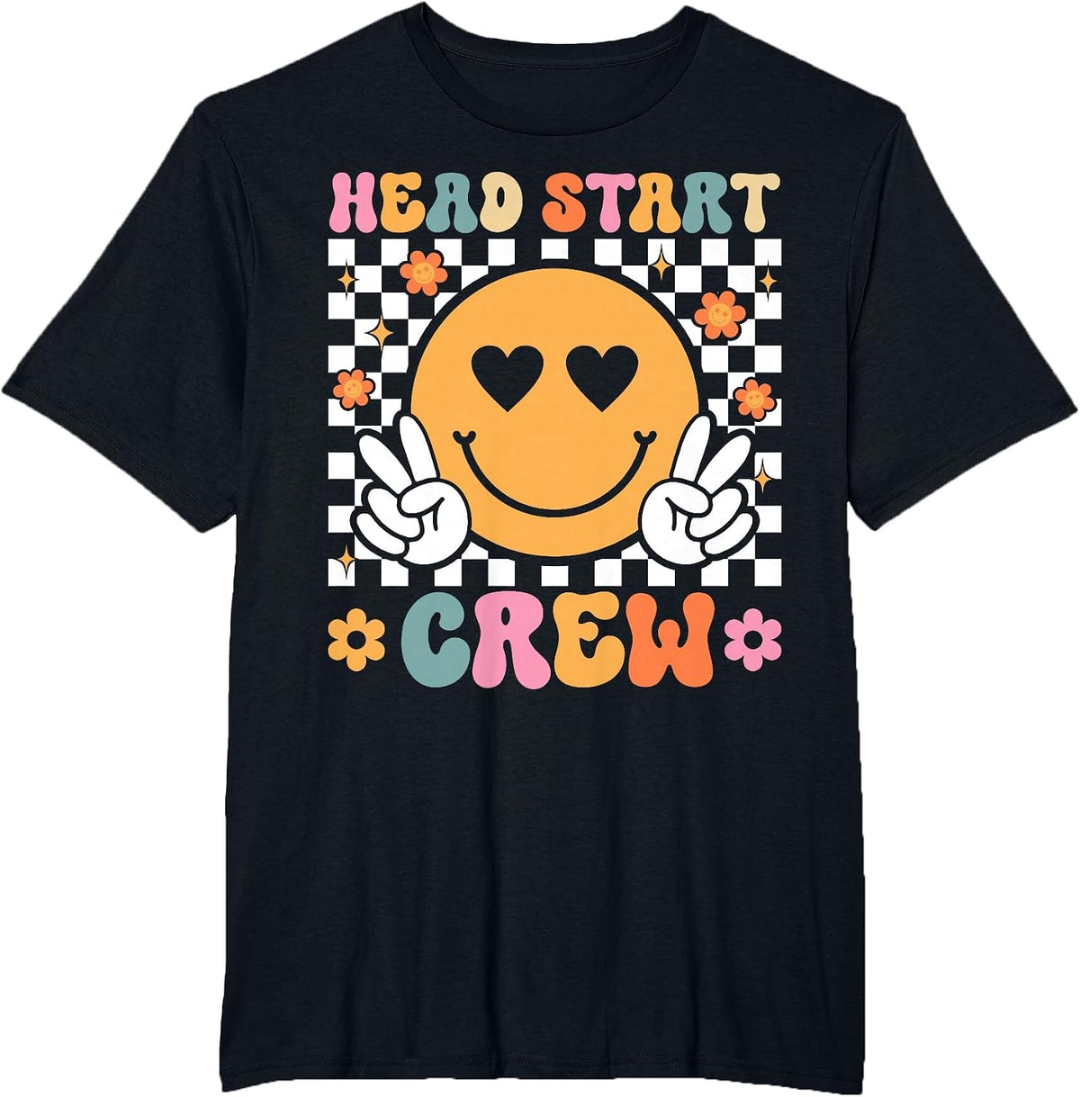 Head Start Crew Teacher Early Childhood Education Preschool T-Shirt - Black