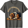 Basset Houndservant Funny Basset Hound Owner Dog Lover Gift T-Shirt - Asphalt Grey