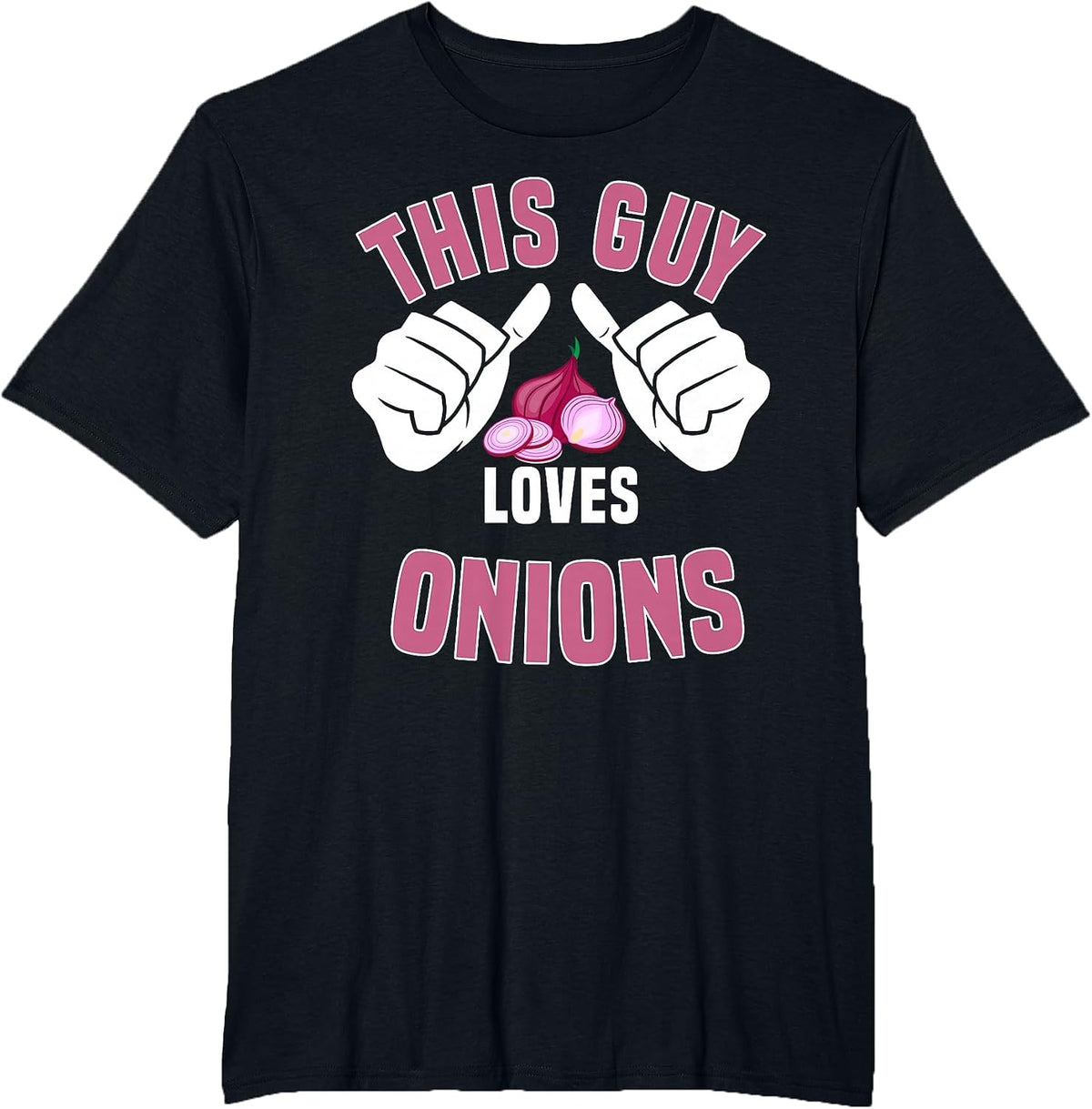 Funny Onions Lover Design Vegetables Onion T-Shirt - Black