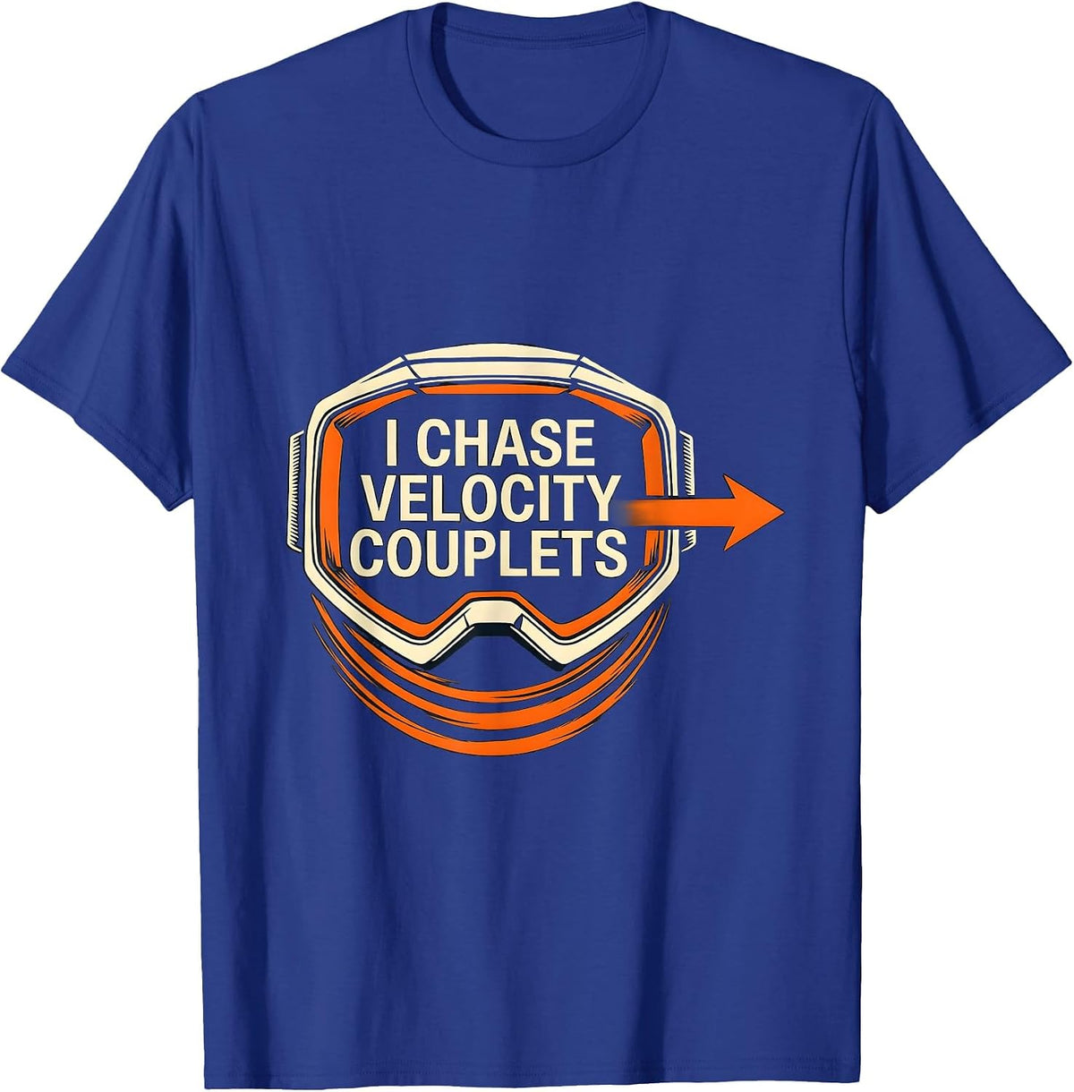Men's I Chase Velocity Couplets Storm Chaser Meteorology Weather T-Shirt - Royal Blue