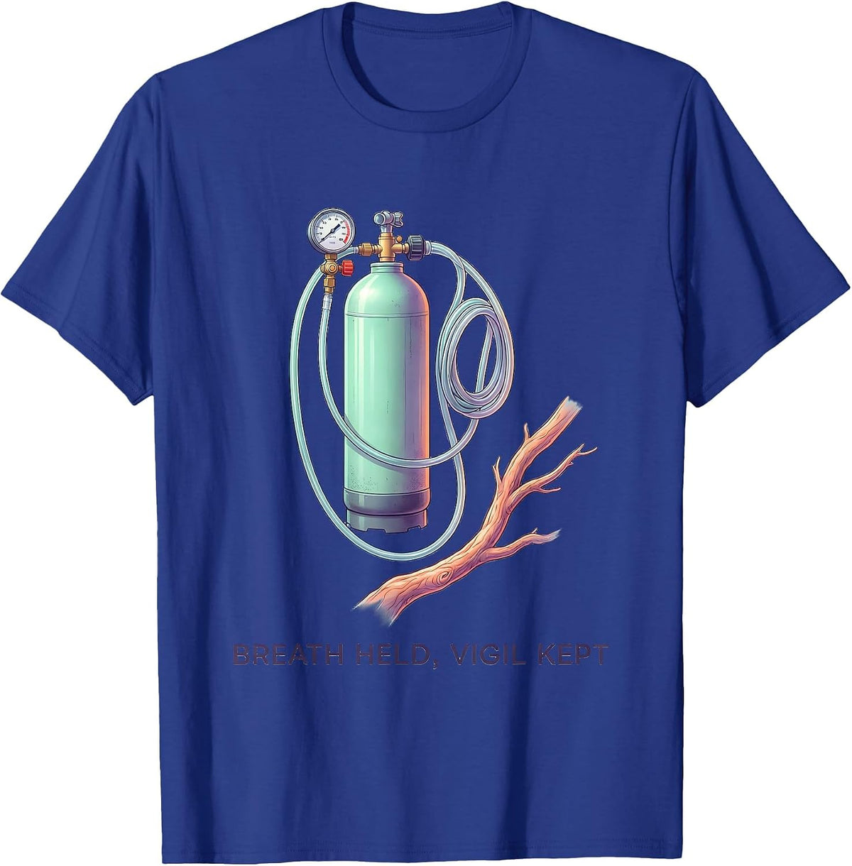 Breath Held Vigil Kept Respiratory Therapist RT Care Week T-Shirt - Royal Blue