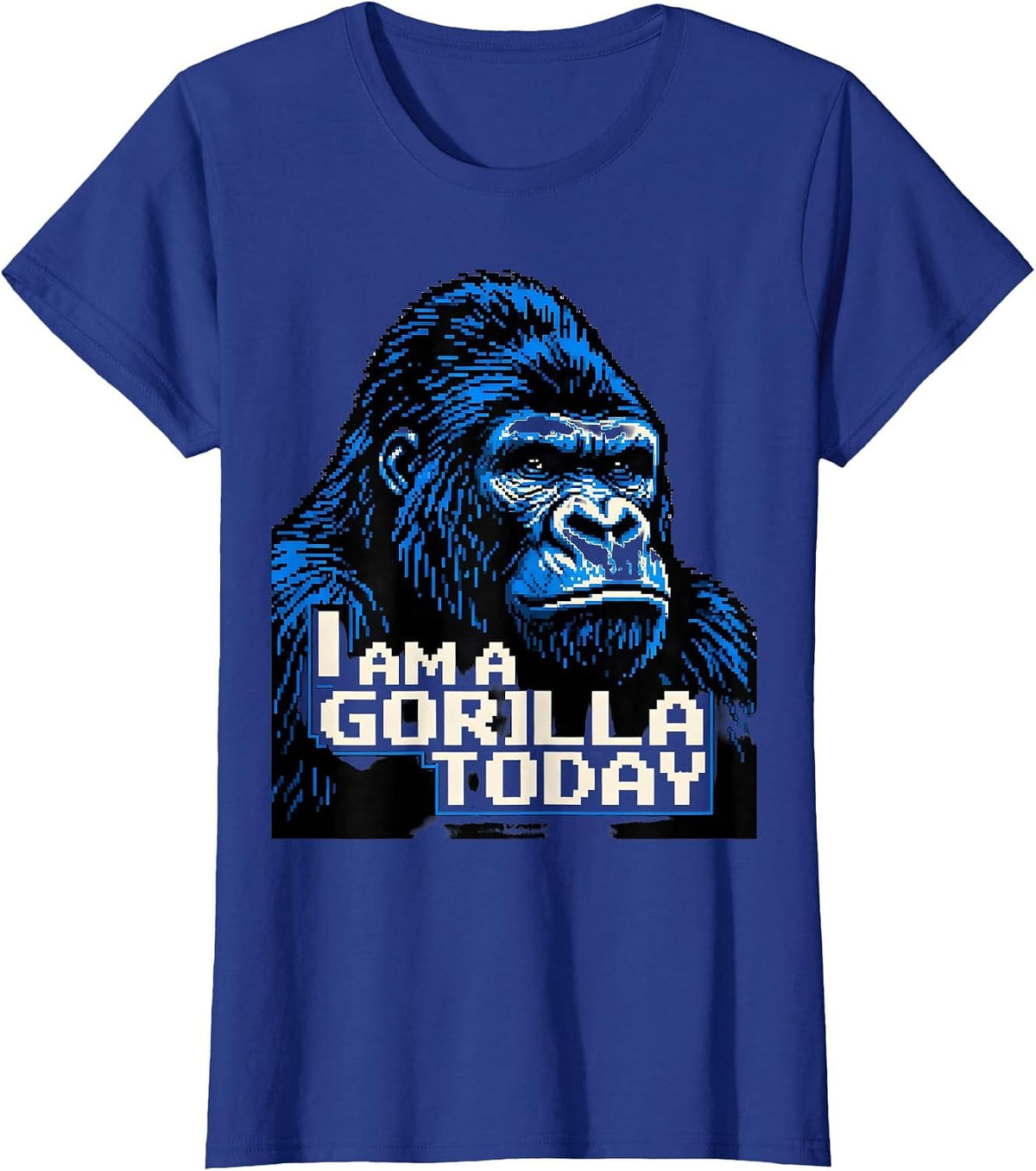 Women's I Am A Gorilla Today Funny Gorilla Meme Halloween Costume T-Shirt - Royal Blue