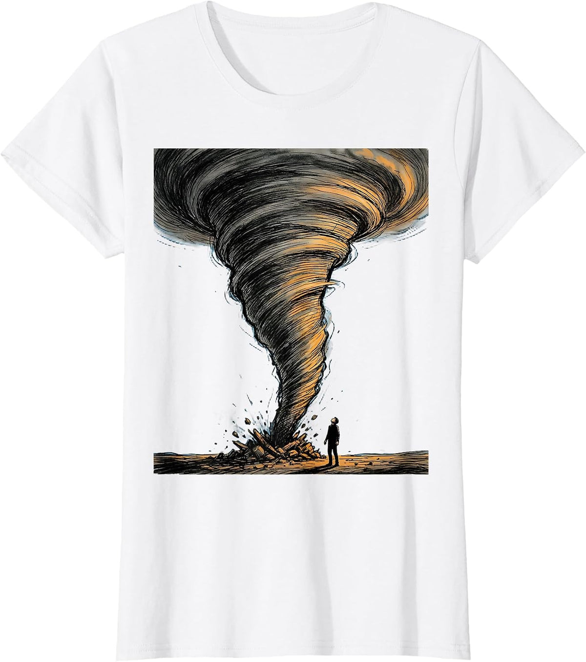 Tornado Funnel Storm Chaser Meteorology Humor T-Shirt - White