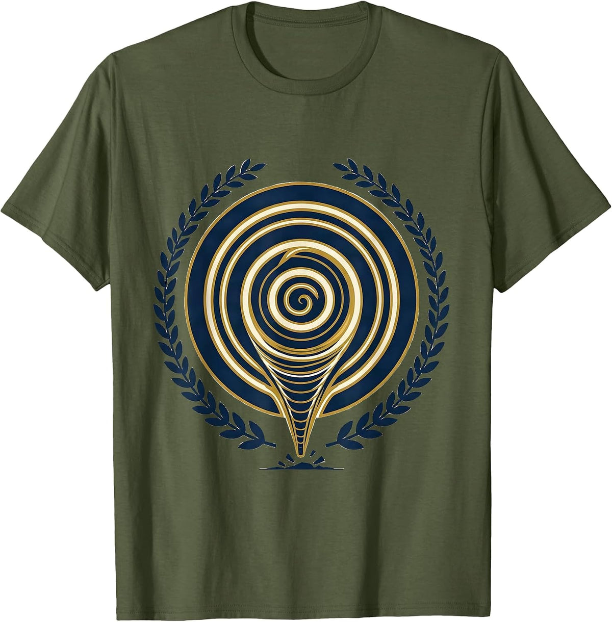Sealed Tornado Radar Emblem Storm Chaser Meteorology Humor T-Shirt - Olive Green
