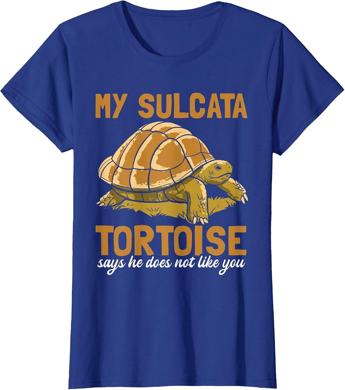 Sulcata Tortoise Funny Turtle African Wild Animal Souvenir T-Shirt - Royal Blue