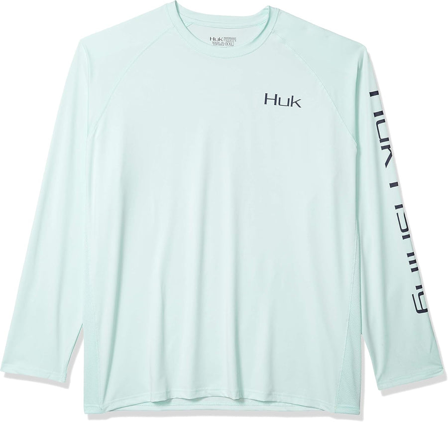 Huk Men's Pursuit Bill Fish Art Slam | Long Sleeve Performance Fishing Shirt With +30 UPF Sun Protection - Bill Fish Art