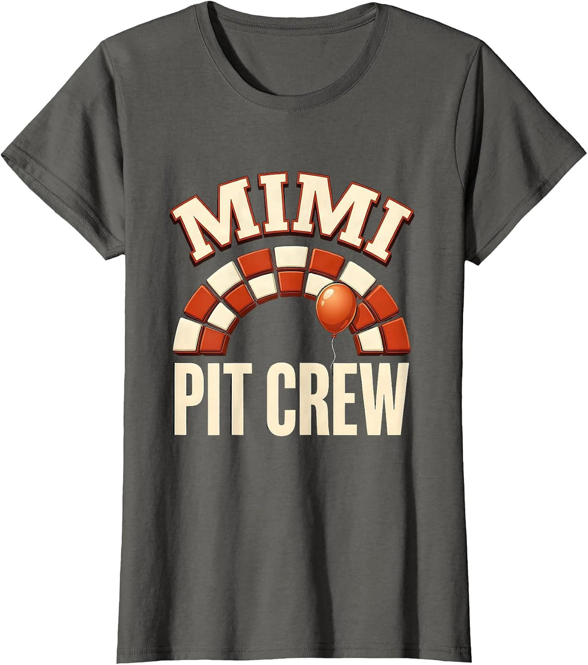 Women's Mimi Pit Crew Funny Race Car Birthday Family Pit Crew T-Shirt - Asphalt Grey