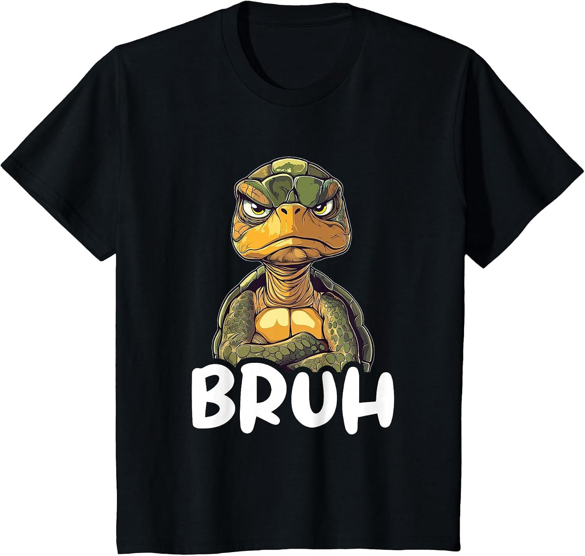 Turtle Lover Bruh Funny Turtle T-Shirt - Black