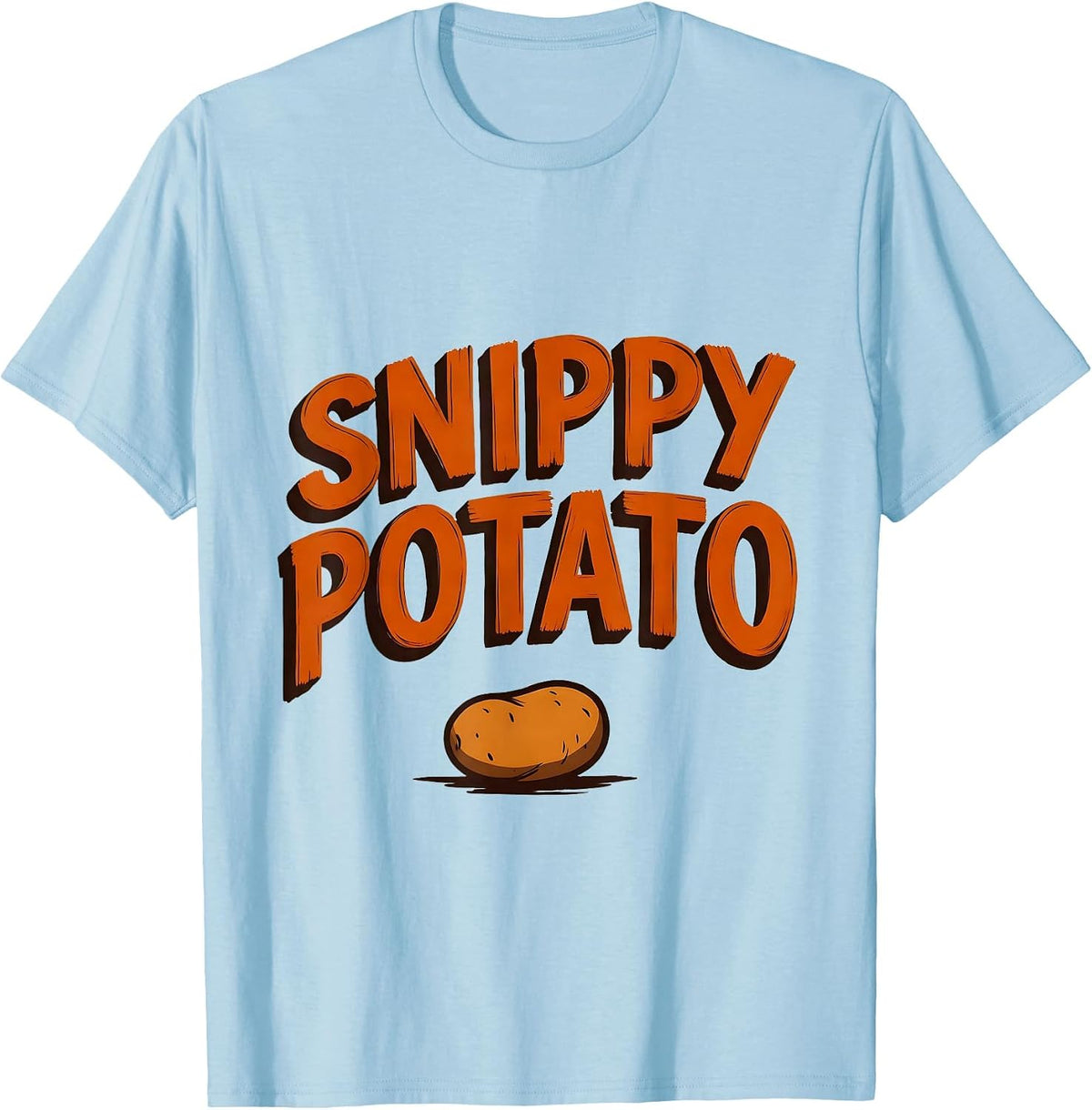 Men's Snippy Potato Funny Grouchy Potato Sweet Potato Couple T-Shirt - Baby Blue