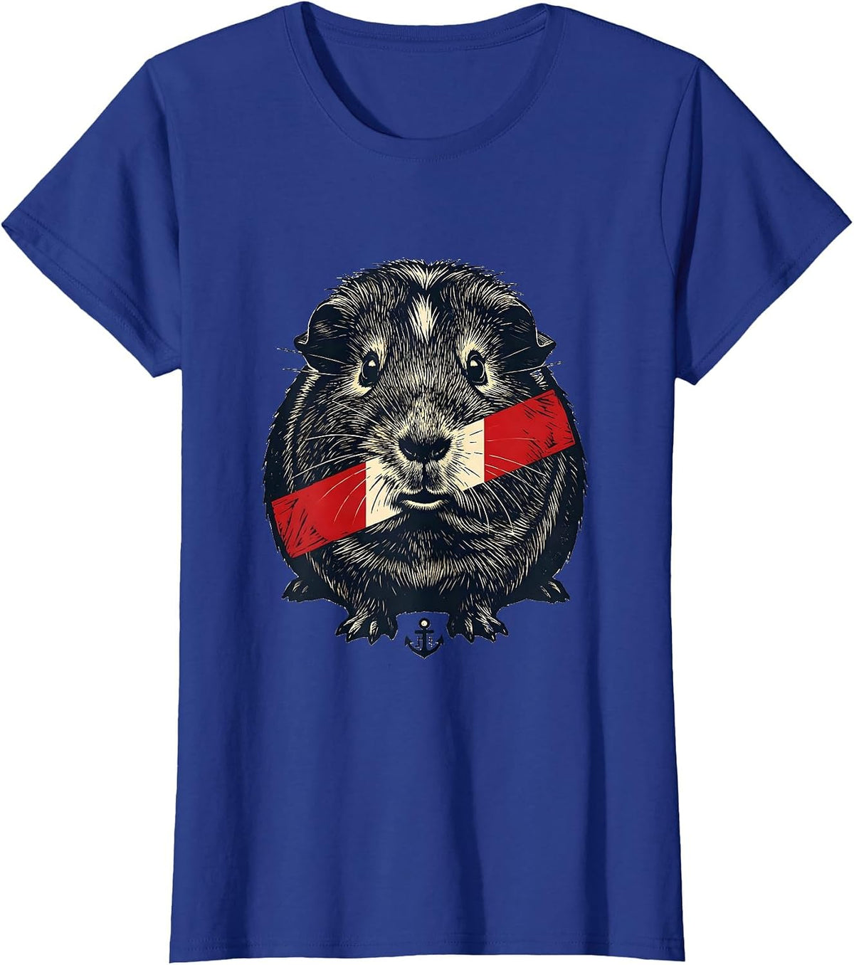 Women's Peruvian Guinea Pig Flag Pride Heritage Souvenir T-Shirt - Royal Blue