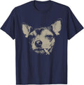 Dog Smoking Cigarette Funny Chihuahua Meme T-Shirt - Navy Blue