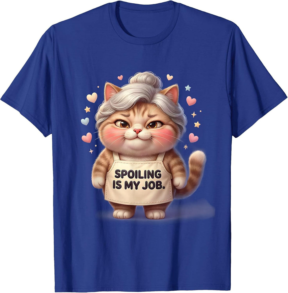 Spoiling Is My Job Grandparent Mimi Design T-Shirt - Royal Blue