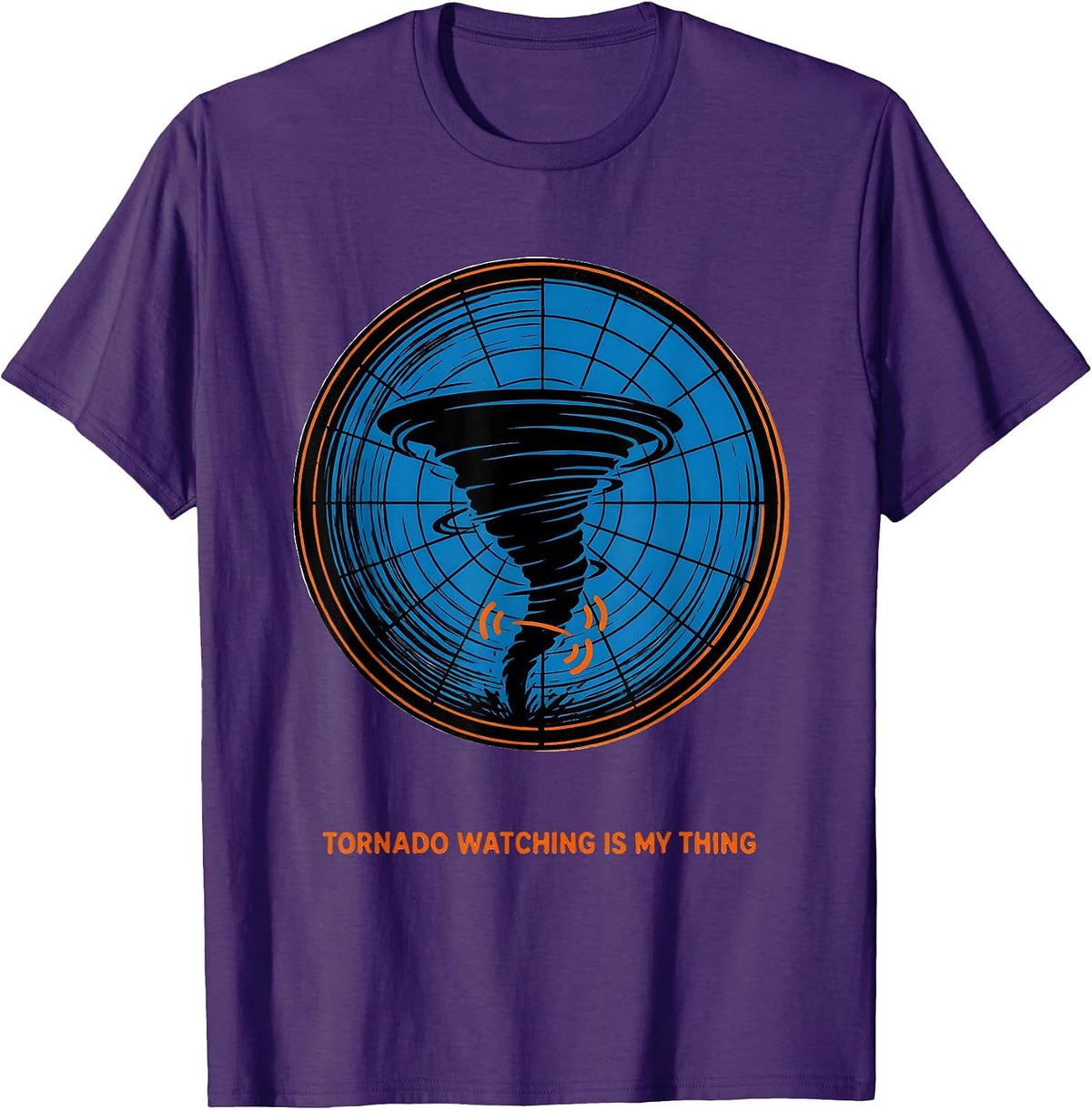 Tornado Watching Is My Thing Funny Storm Chaser Meteorology T-Shirt - Purple