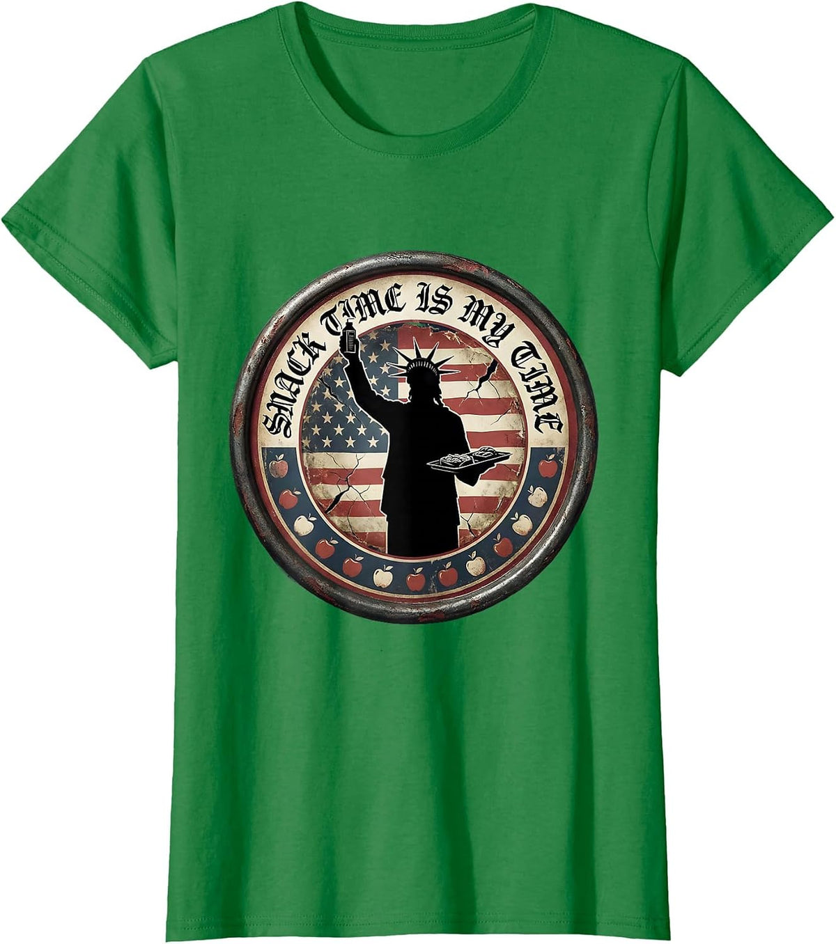 Snack Time Is My Time Kindergarten Teacher T-Shirt - Kelly Green