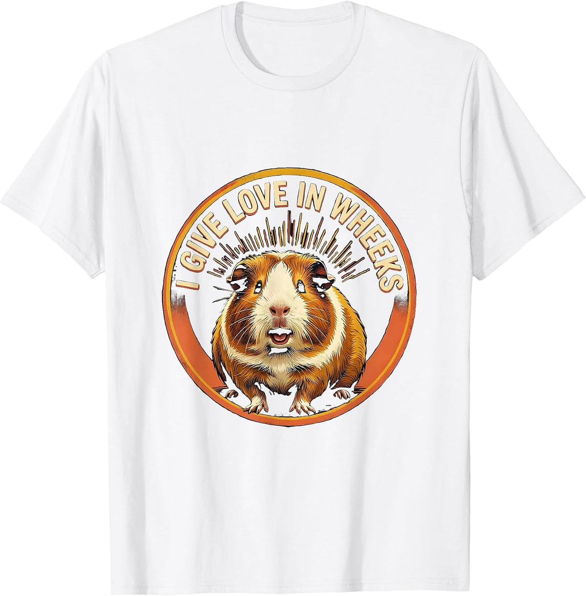 Men's I Give Love In Wheeks Cute Guinea Pig Lover Animal Humor T-Shirt - White