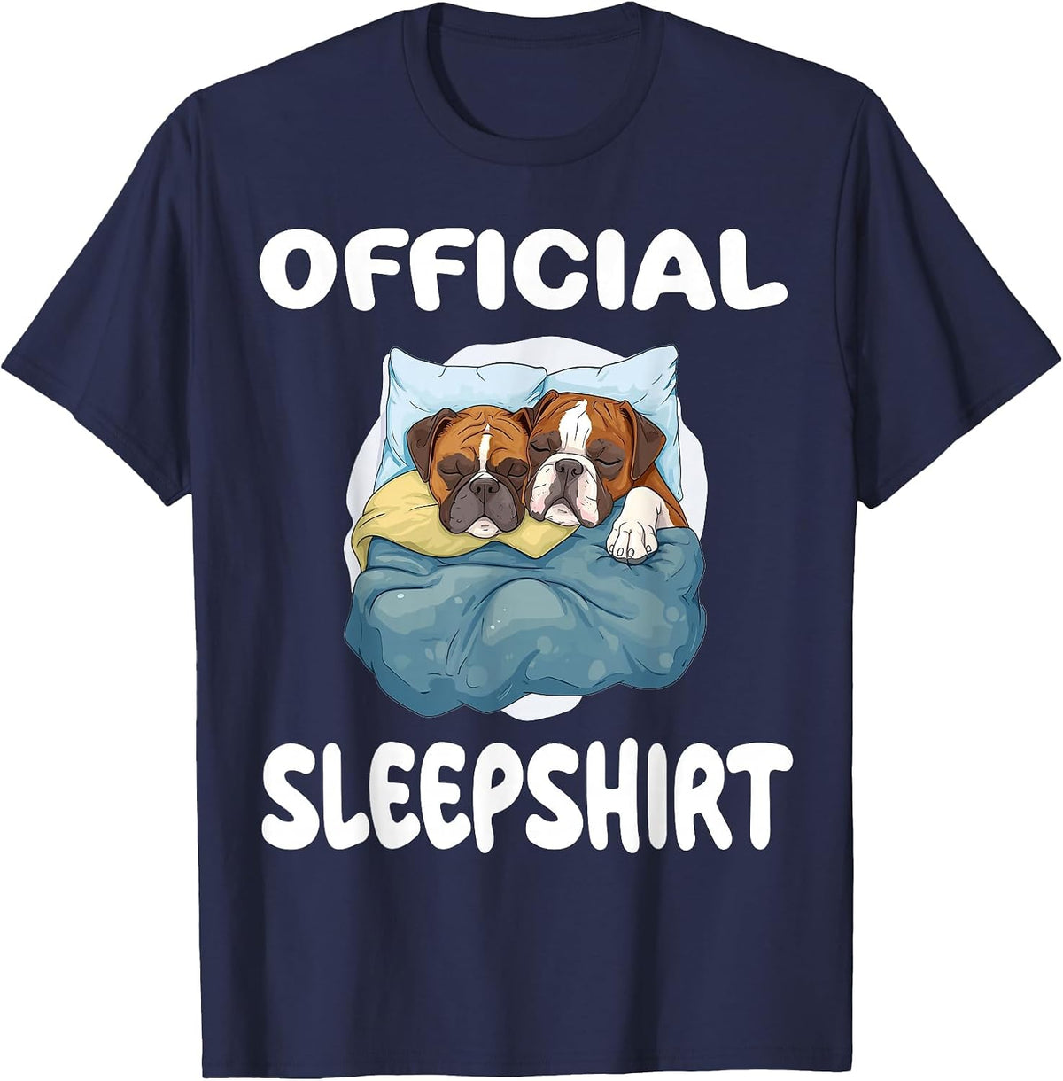 Boxer Dog Official Sleepshirt Pajamas Nightgown T-Shirt - Navy Blue