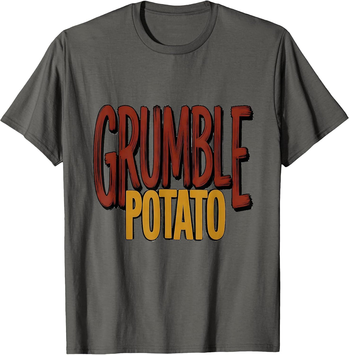 Men's Grumble Potato Funny Sweet Potato Grouchy Potato Couple T-Shirt - Asphalt Grey