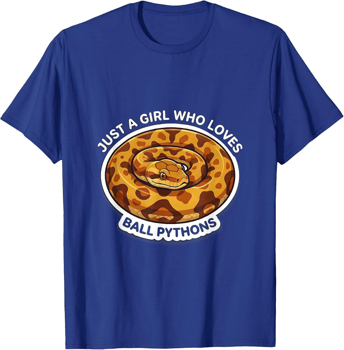 Men's Just A Girl Who Loves Ball Pythons Funny Reptile Lover Gift T-Shirt - Royal Blue