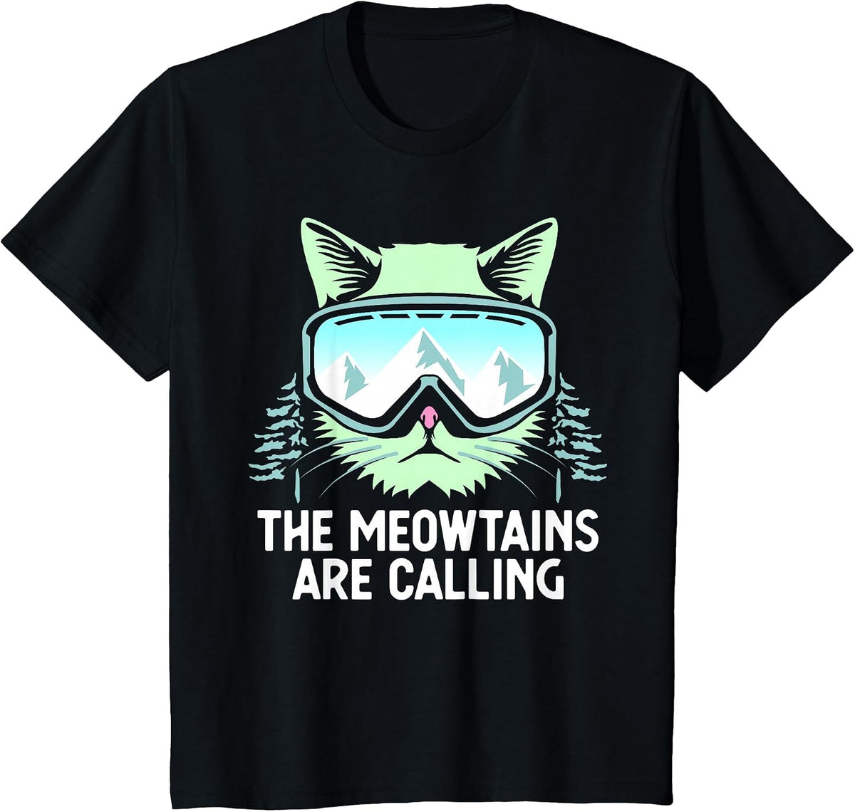 Snowboarding Skiing Art for Men Women Kid Winter Sport Skier T-Shirt - Black