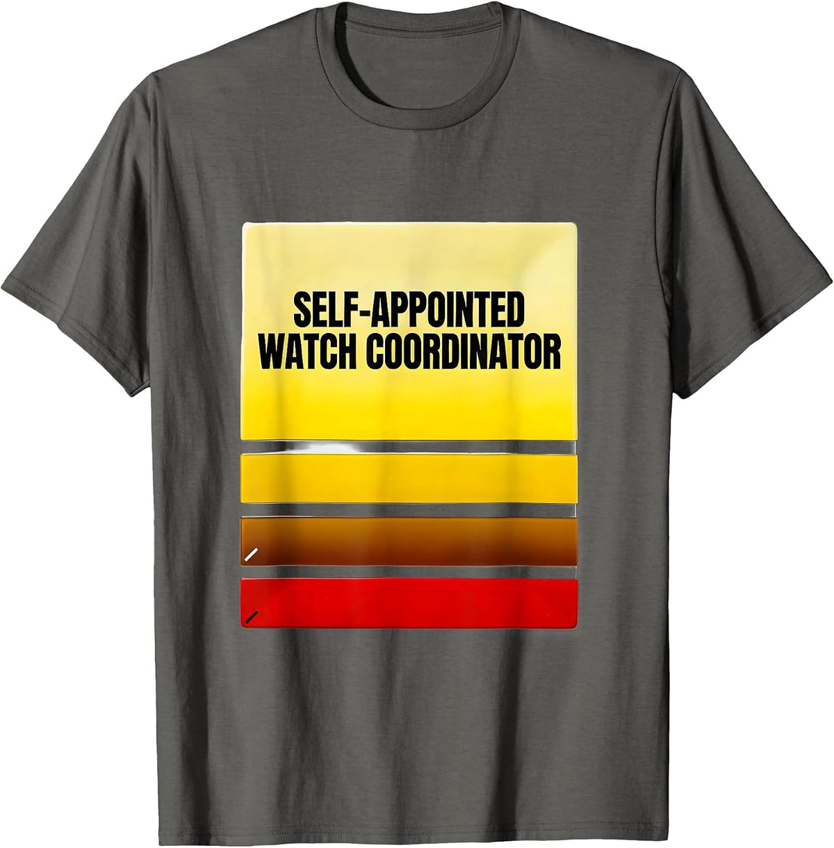 Men's Self-Appointed Watch Coordinator Storm Chaser Tornado Humor T-Shirt - Asphalt Grey