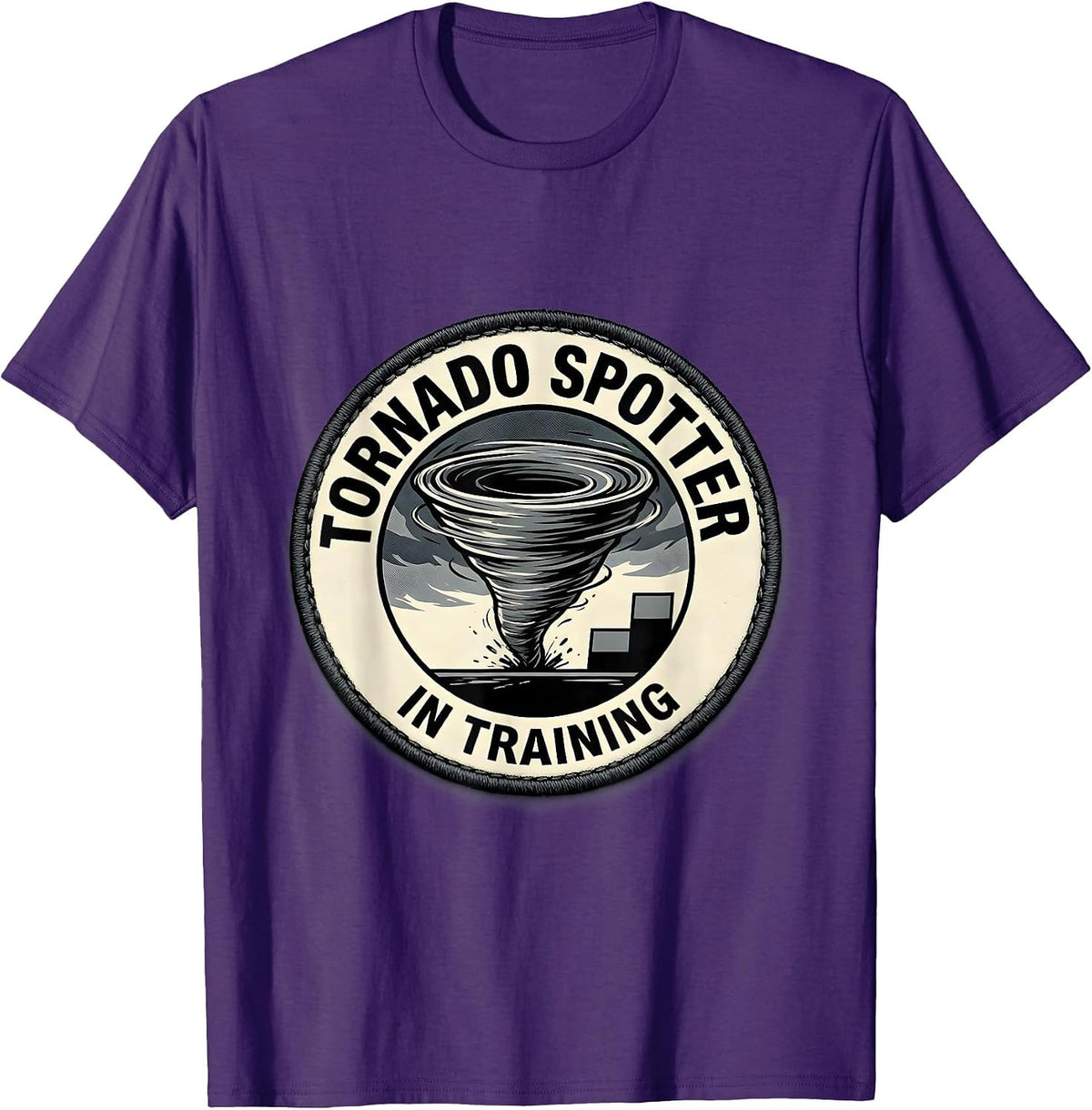 Tornado Spotter In Training Funny Storm Chaser Weather T-Shirt - Purple
