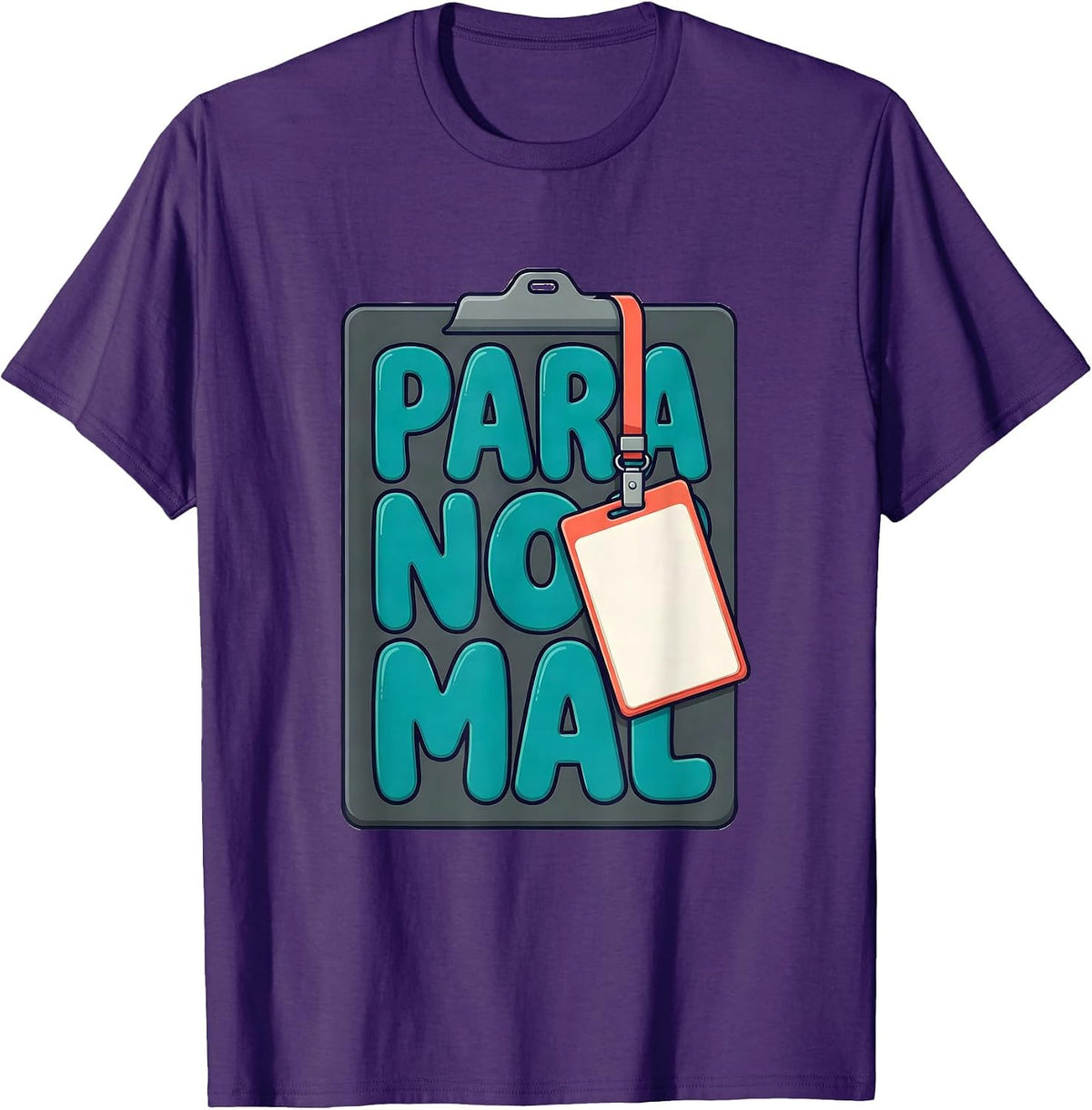 Para Normal Flat Vector Paraprofessional Paraeducator Humor T-Shirt - Purple
