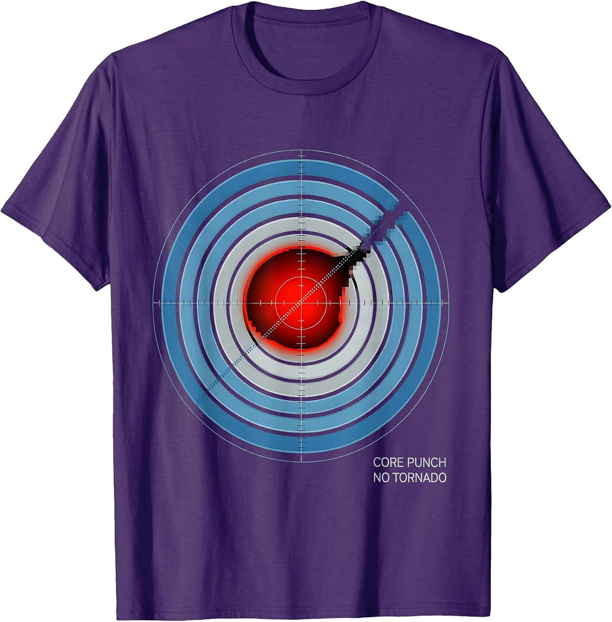 Men's Core Punch, No Tornado Funny Storm Chaser Meteorology T-Shirt - Purple