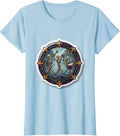 Women's Mardi Gras Jazz Skeleton Band Foggy Street March T-Shirt - Baby Blue