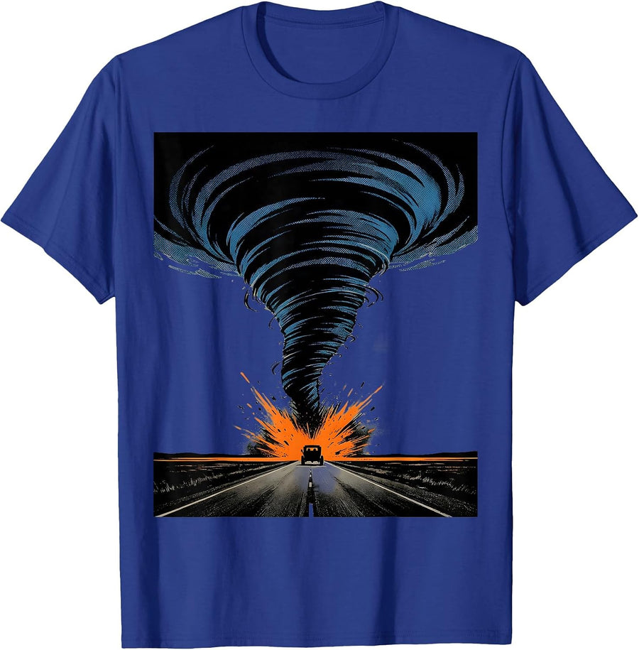 Tornado Funnel Storm Chaser Meteorology Enthusiast Humor T-Shirt - Royal Blue