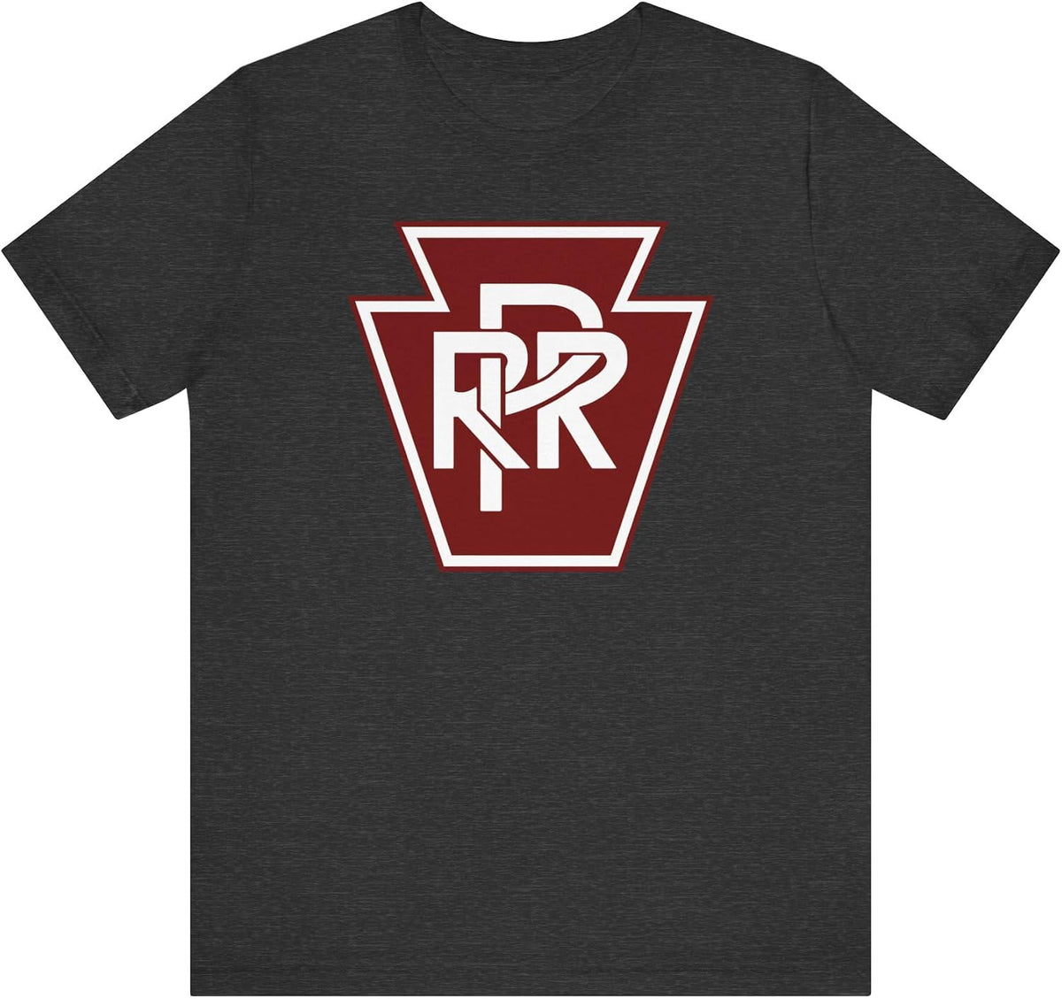 Pennsylvania Railroad Logo T-Shirt | Heather Bend - Dark Grey Heather