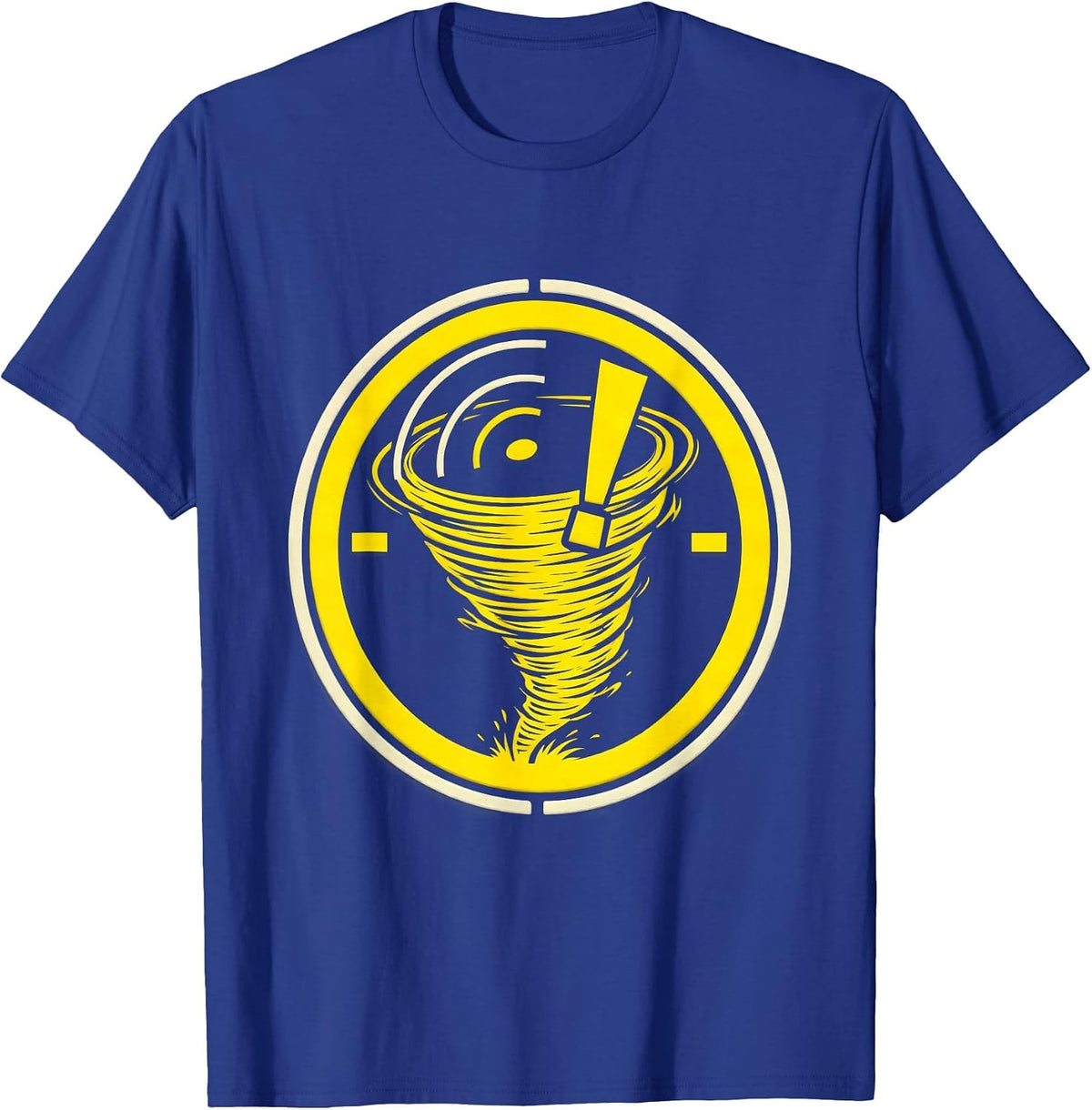 Men's Sealed Tornado Badge Storm Chaser Meteorology Humor T-Shirt - Royal Blue