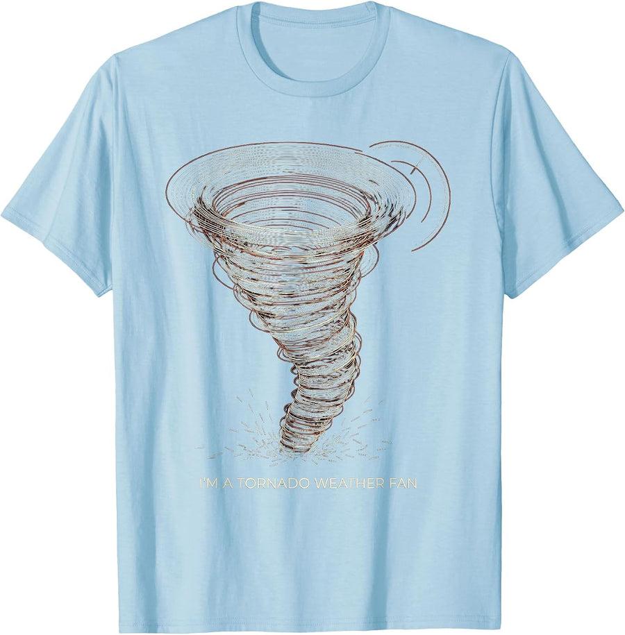 Men's I'm A Tornado Weather Fan Funny Storm Chaser Meteorology T-Shirt - Baby Blue