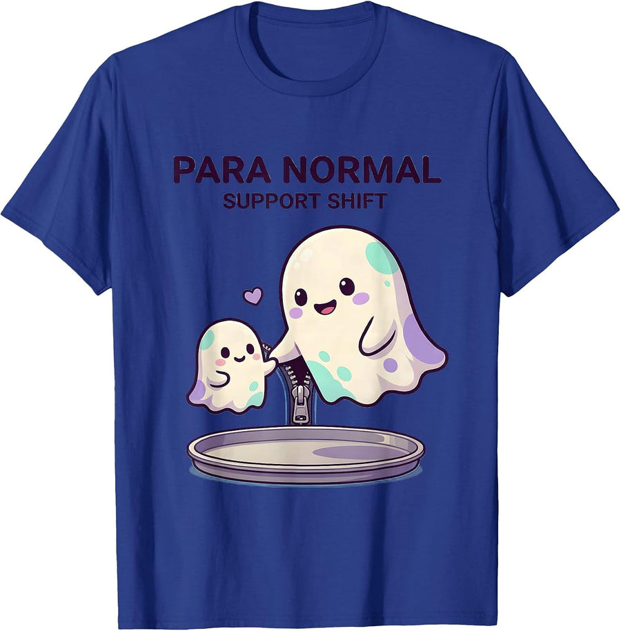 Para Normal Support Shift Cute Kawaii Ghost Paraprofessional T-Shirt - Royal Blue