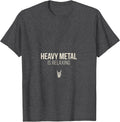 Men's Heavy Metal Is Relaxing Funny Metal Fan Deadpan Humor T-Shirt - Dark Heather Grey
