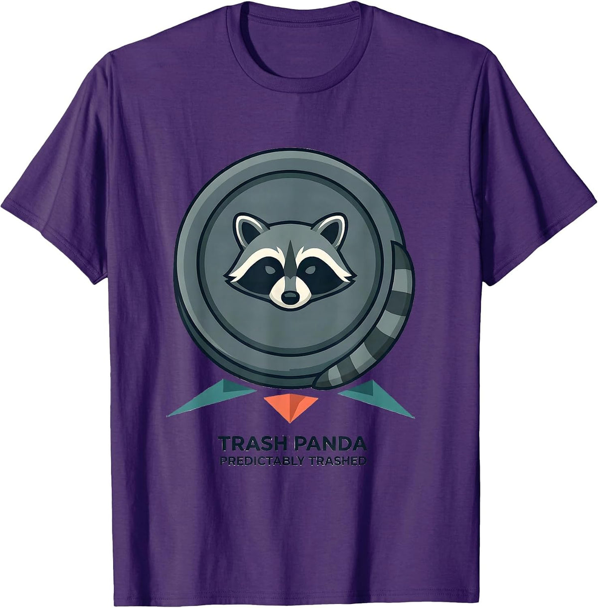Men's Trash Panda Predictably Trashed Funny Raccoon Gag Gift T-Shirt - Purple