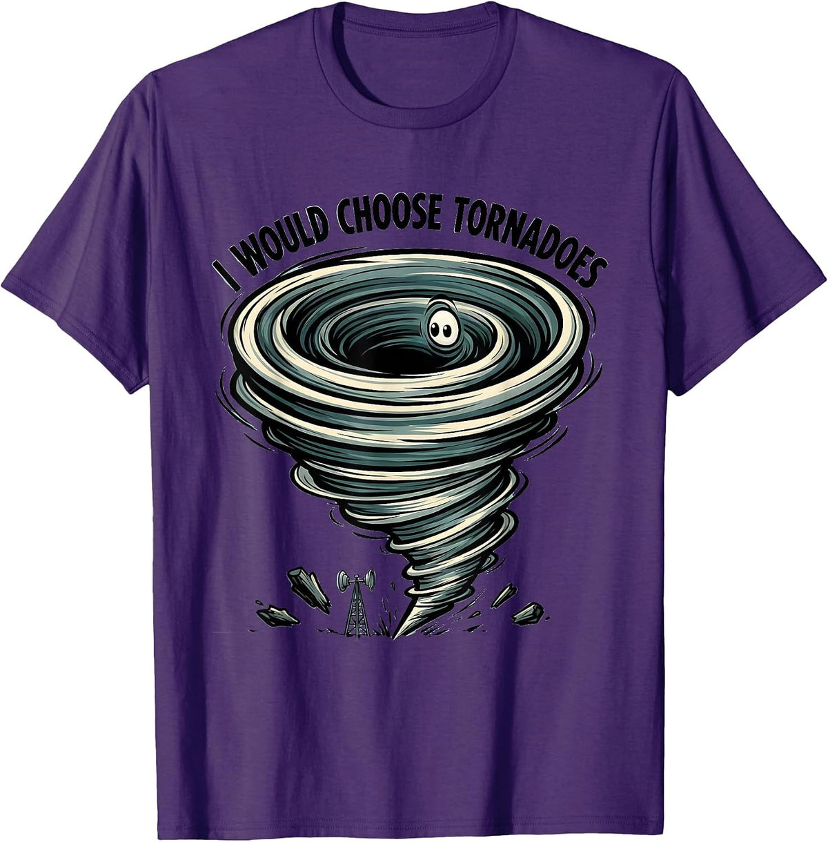 I Would Choose Tornadoes Funny Storm Chaser Meteorology Kids T-Shirt - Purple