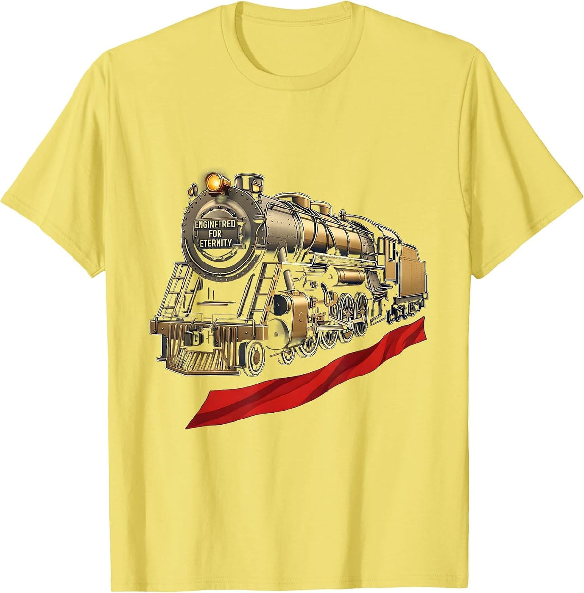 Men's Engineered for Eternity Big Boy 4014 Train USA 250th T-Shirt - Lemon Yellow