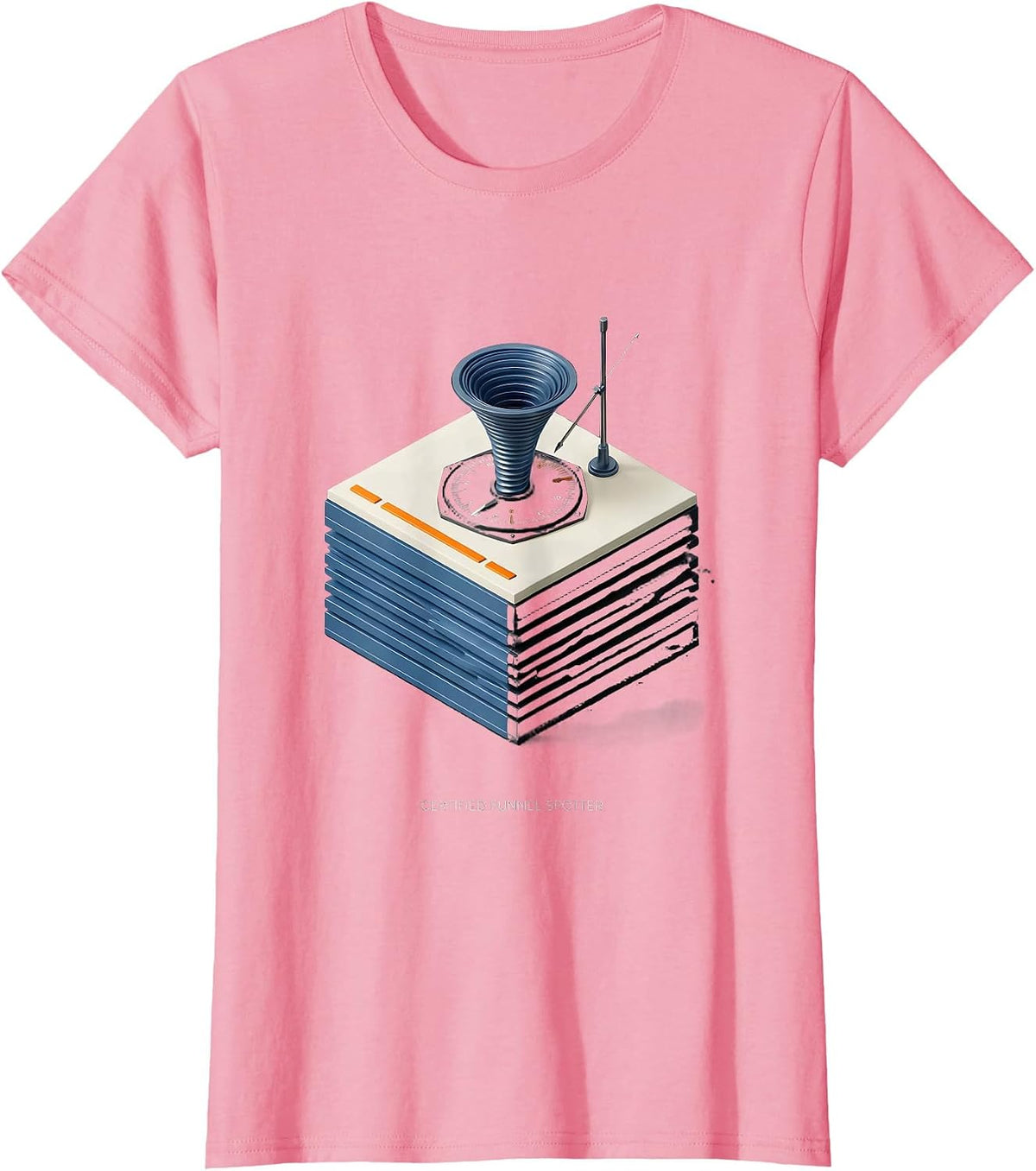 Women's Certified Funnel Spotter Funny Storm Chaser Meteorology Gift T-Shirt - Pink