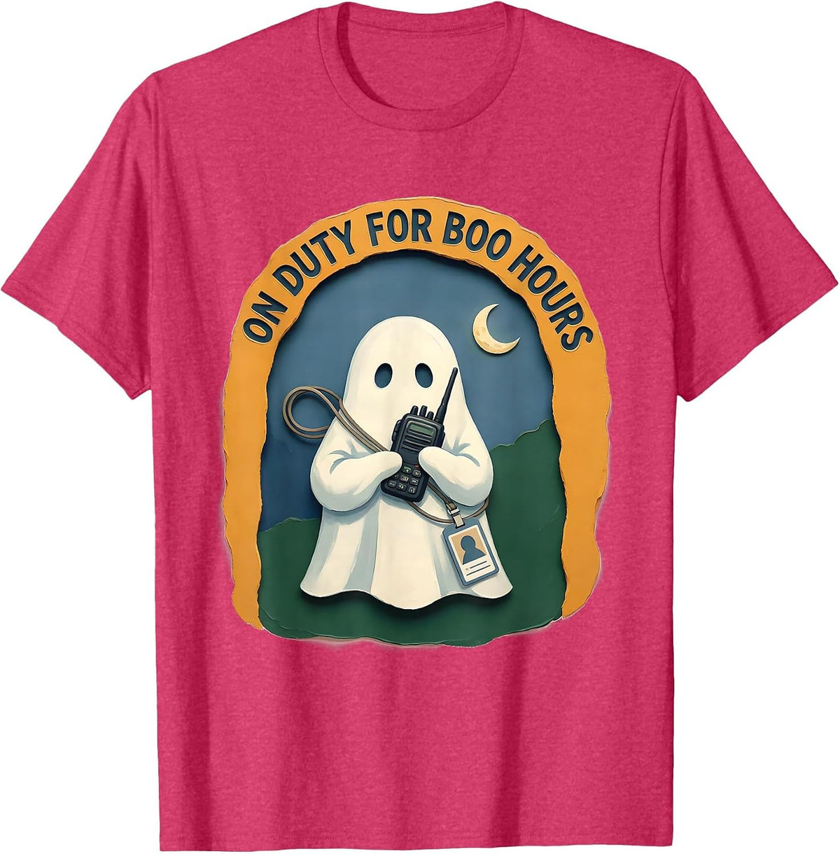 Men's On Duty For Boo Hours Storybook Ghost SPED Paraprofessional T-Shirt - Red Heather